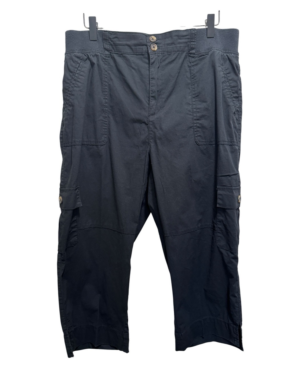 Pennington's Black Cotton Capri Pants Size 14